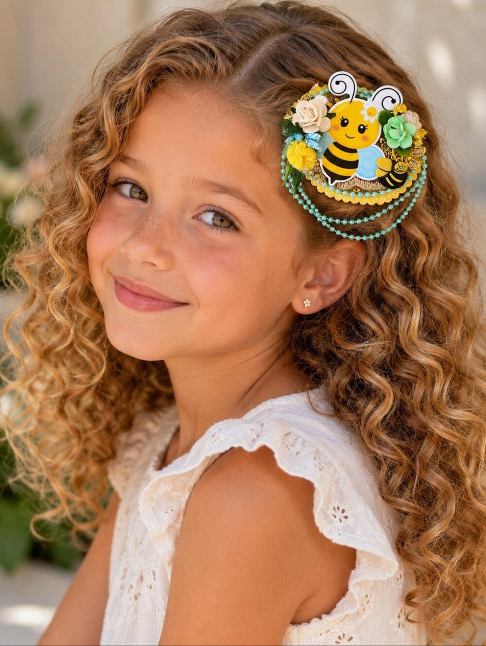 Cute Bee Hair Clip for Kids - Yellow & Green✨🎀